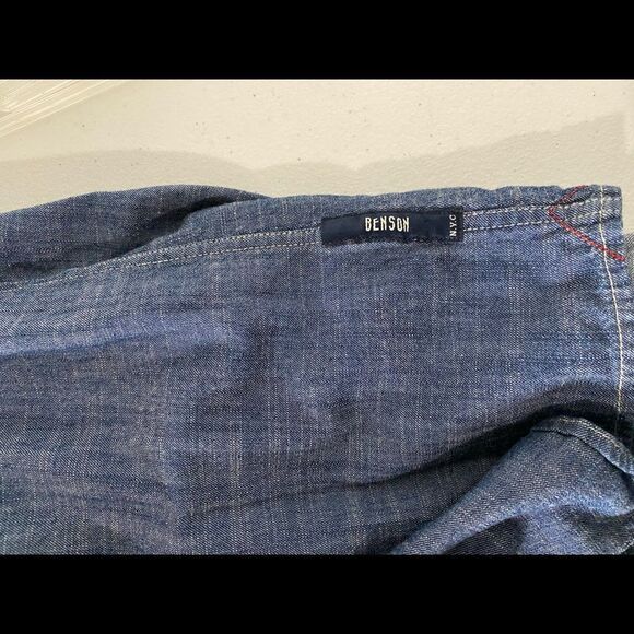 BENSON New York Men’s 100% Cotton Chambray Size L - Picture 6 of 9